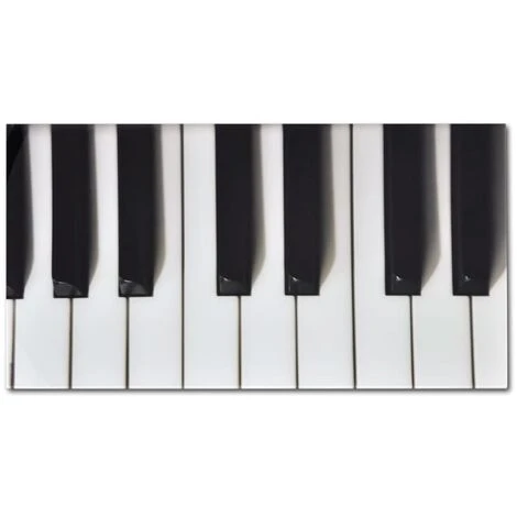 Coffee Table With Piano Printing Glass Top VidaXL - Image 5