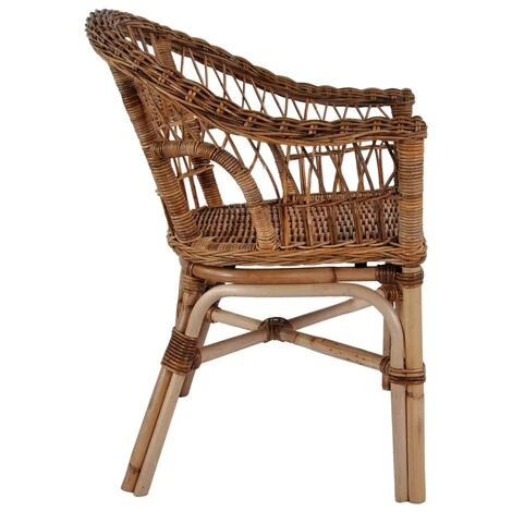Outdoor Chair Natural Rattan Brown VidaXL - Image 4