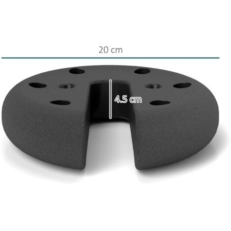 Outsunny Tent Weight Base 4pcs Gazebo Foot Leg Pole Anchor Weights Marquee - Image 4