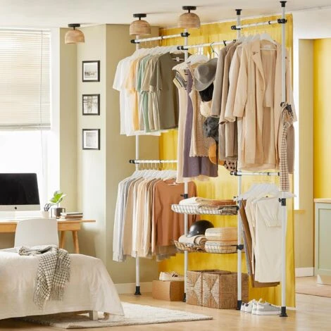 SoBuy Clothes Racks Adjustable Shelf Hanging Rail KLS04 - Image 3