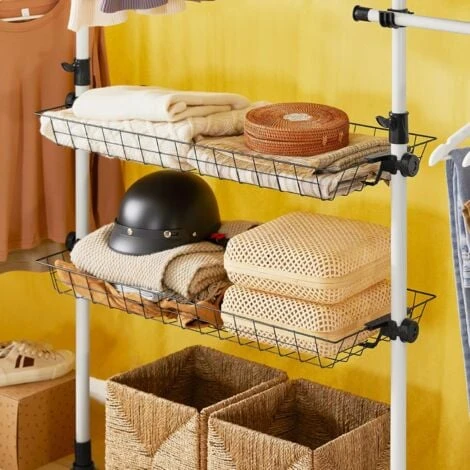 SoBuy Clothes Racks Adjustable Shelf Hanging Rail KLS04 - Image 5