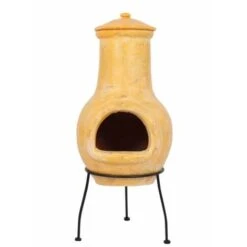 Fireplace Tampico Yellow 31x31x68 Cm Clay RedFire