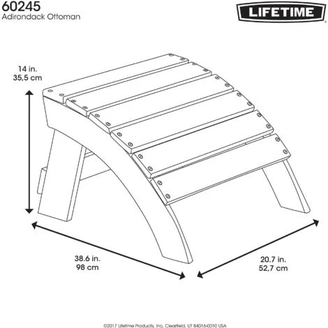 Lifetime Adirondack Ottoman - Image 5