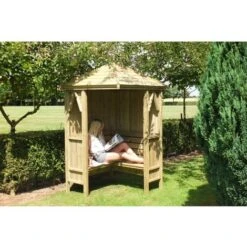 Honeysuckle Corner Arbour Garden Arch Seat Approx 4 X 4 Feet