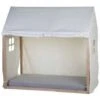 Bed House Cover 150x80x140 Cm White CHILDHOME
