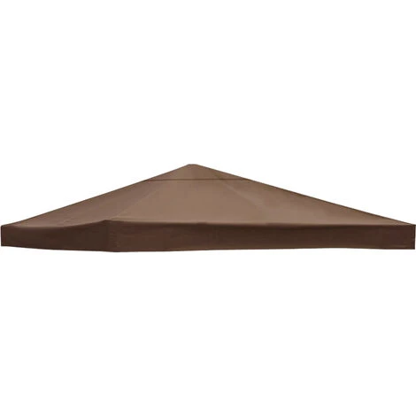 1-Tier Replacement Top Fabric For 3x3m Gazebo Pavilion Roof Canopy Coffee