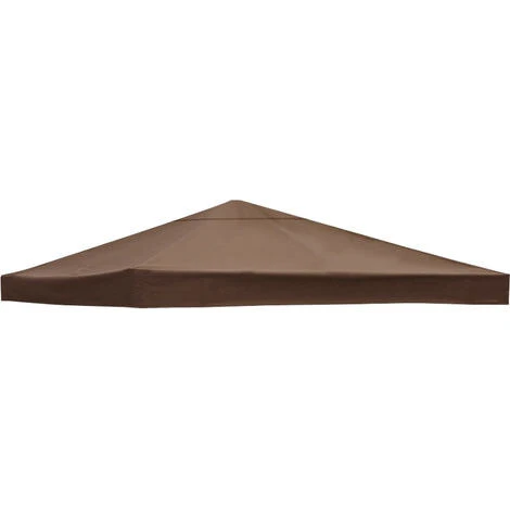 1-Tier Replacement Top Fabric For 3x3m Gazebo Pavilion Roof Canopy Coffee - Image 2