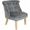 Charles Bentley Toulouse Velvet Occasional Chair With Solid Wood Frame Grey