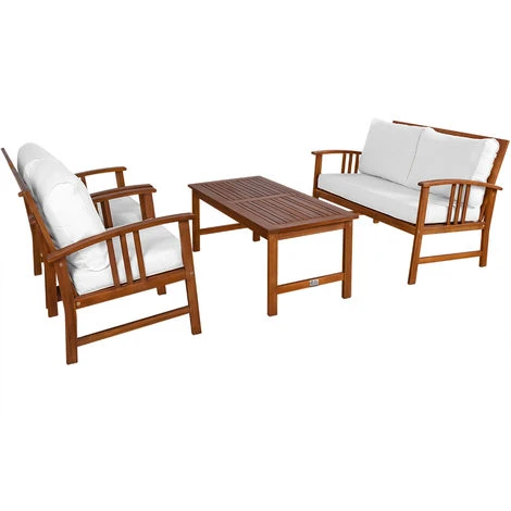 Wooden Garden Furniture Patio Bistro Set FSC Certified 4 Seater Acacia Hardwood - Image 5
