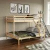 Sydney Triple Sleeper Solid Pine Wood Bunk Bed, Single & Double Bed, Pine