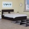 Lisbon 4ft6 Double Faux Leather Ottoman Bed Frame, Brown, 190 X 135 Cm