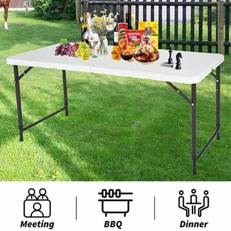 KMS WestWood 4 FT Plastic Folding Table