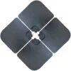 Greenbay Set Of 4 Square Black Parasol Base Stand Weight For Cantilever & Banana Hanging Umbrellas
