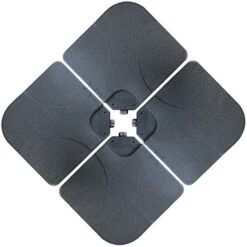 Greenbay Set Of 4 Square Black Parasol Base Stand Weight For Cantilever & Banana Hanging Umbrellas