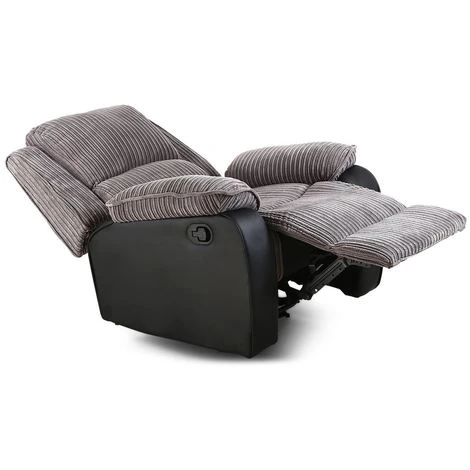 POSTANA GREY FABRIC RECLINER ARMCHAIR - Image 3