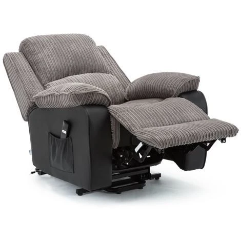 POSTANA GREY RISE RECLINER FABRIC ARMCHAIR - Image 2