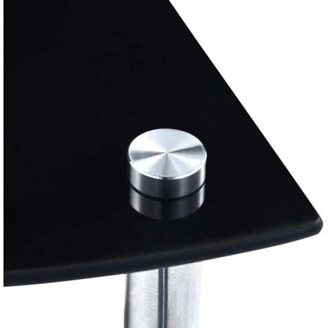 4-Tier Shelf Black 30x30x100 Cm Tempered Glass VidaXL - Image 5