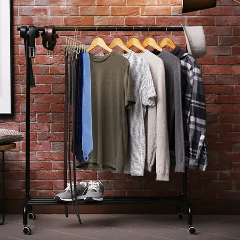 Set Of 2 Relaxdays Belt Holders, Modern Metal Tie Rack, Compact, 14 Hooks, Wardrobe Organiser, Gold - Image 2