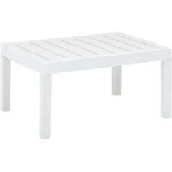Garden Table White 78x55x38 Cm Plastic VidaXL