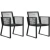 Garden Chairs 2 Pcs Black PVC Rattan VidaXL