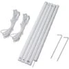 Sun Shade Sail Canopy Pole Kit 2.5m Long 5 Sections Adjustable With 4m Guy Rope