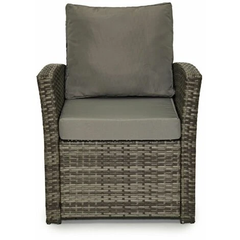 Evre Rattan Garden Furniture Weave Wicker Sofa Set Conservatory Set Grey Roma - Image 3