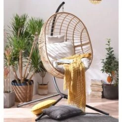 Cherry Tree Furniture Marigold Rattan Effect Hanging Egg Chair