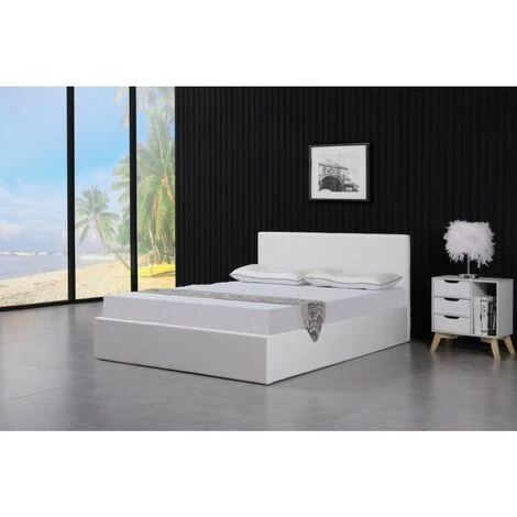 KOSY KOALA Ottoman Storage Bed Side Lift Opening White Colour (White, 4ft6 DOUBLE) - Image 2