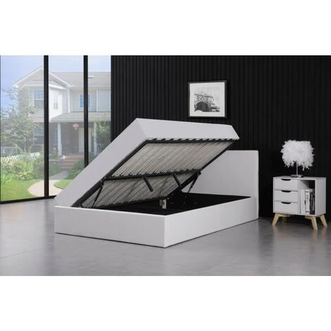 KOSY KOALA Ottoman Storage Bed Side Lift Opening White Colour (White, 4ft6 DOUBLE) - Image 3