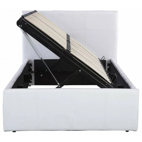KOSY KOALA Ottoman Storage Bed Side Lift Opening White Colour (White, 4ft6 DOUBLE) - Image 5