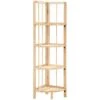 Hommoo Corner Shelf Cedar Wood 27x27x110 Cm