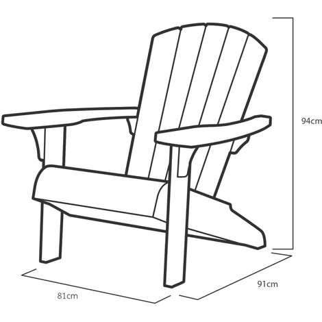 Adirondack Chair Troy White Keter - Image 3