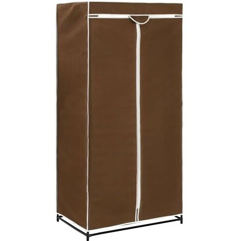 Hommoo Wardrobe Brown 75x50x160 Cm VD23551 - Image 4