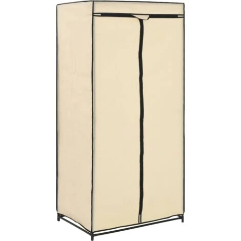 Hommoo Wardrobe Cream 75x50x160 Cm VD23552 - Image 4