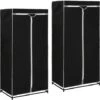 Hommoo Wardrobes 2 Pcs Black 75x50x160 Cm VD23554