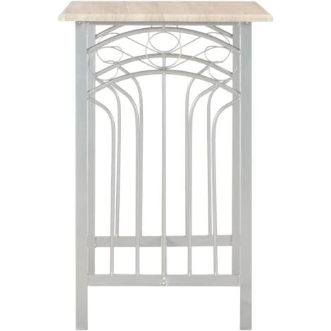 Hommoo 3 Piece Bar Set Wood And Steel VD24936 - Image 4