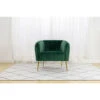 Roomee Russell Living Room Velvet Fabric Armchair Modern Chair - Green
