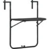 Hommoo Hanging Balcony Table Brown 60x64x83.5 Cm Plastic Rattan Look VD30272