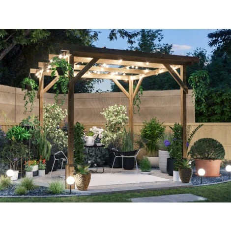 Wooden Pergola Garden Plants Frame Utopia 2m X 2m (6' 6 X 6' 6) - Image 2