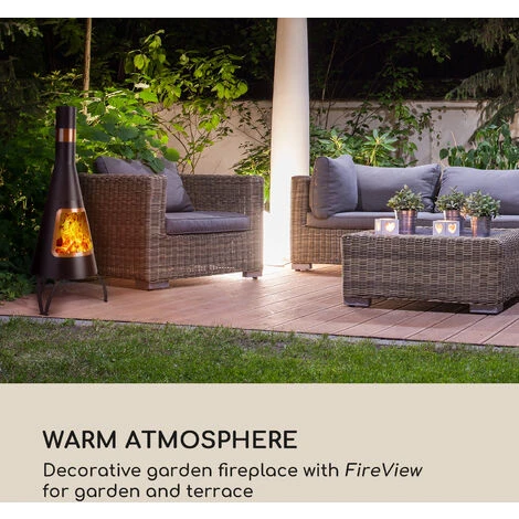 Blumfeldt Volantis Cupric Garden Fireplace Stainless Steel Black - Image 2