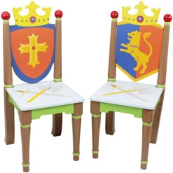 Fantasy Fields Childrens Knights & Dragons Kids Wooden Chair Set TD-11837A2