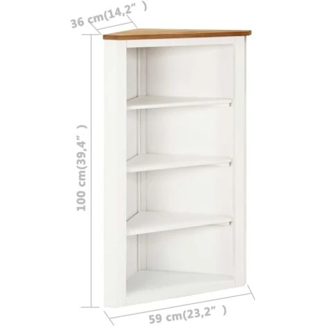 Corner Cabinet 59x36x100 Cm Solid Oak Wood VidaXL - Image 3