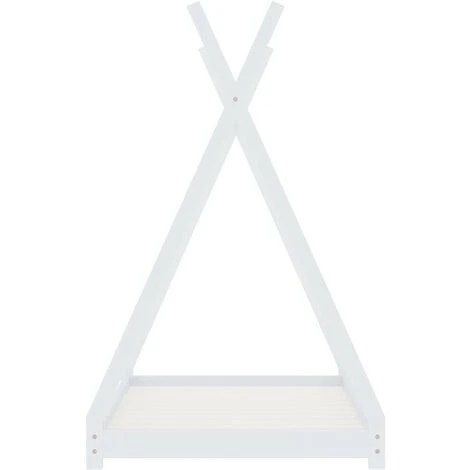 Hommoo Kids Bed Frame White Solid Pine Wood 70x140 Cm VD24212 - Image 4
