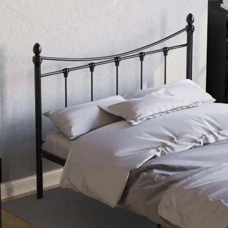 Paris Double Metal Bed Frame, Black, 4ft Small, 190 X 120 Cm - Image 3