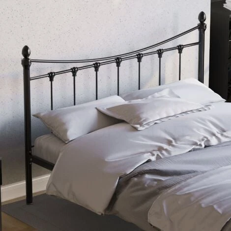 Paris Metal Bed Frame, Black, 4ft6 Double, 190 X 135 Cm - Image 3