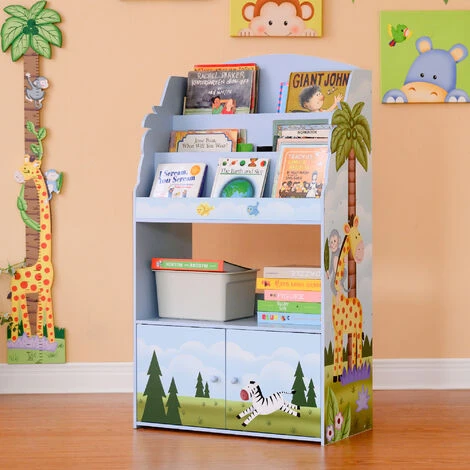 Fantasy Fields Sunny Safari Kids 3-Tier Wooden Bookcase & Storage Multi TD-13394SS - Image 3