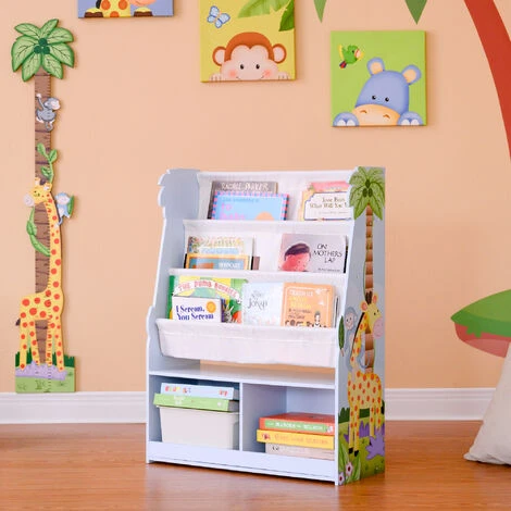 Fantasy Fields Sunny Safari Kids Wooden Bookcase With Storage Multi TD-13410SS - Image 3