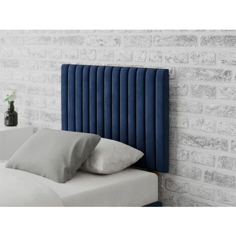 Grant Upholstered Headboard, Plush Velvet, Navy - Headboard 60cm Size Single (90x190) - Image 2
