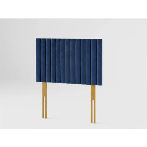 Grant Upholstered Headboard, Plush Velvet, Navy - Headboard 60cm Size Single (90x190) - Image 3
