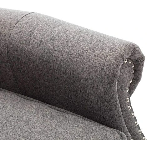 More4Homes CHARLOTTE MODERN FABRIC PUSHBACK RECLINER ARMCHAIR SOFA ACCENT CHAIR RECLINING (Grey) - Image 5